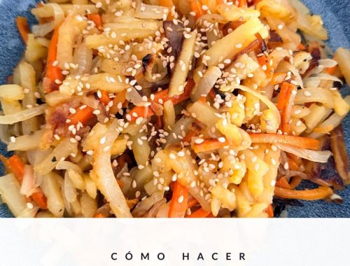 Receta de Gamjachae bokkeum