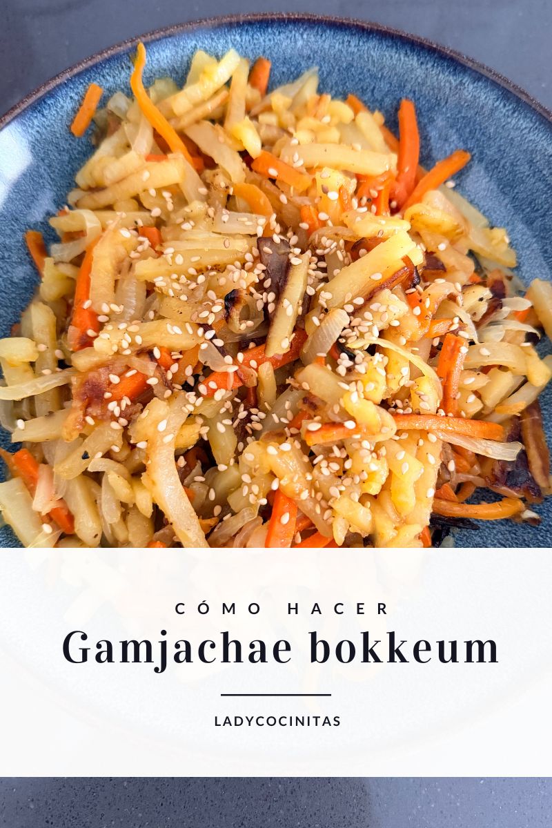 Receta de Gamjachae bokkeum